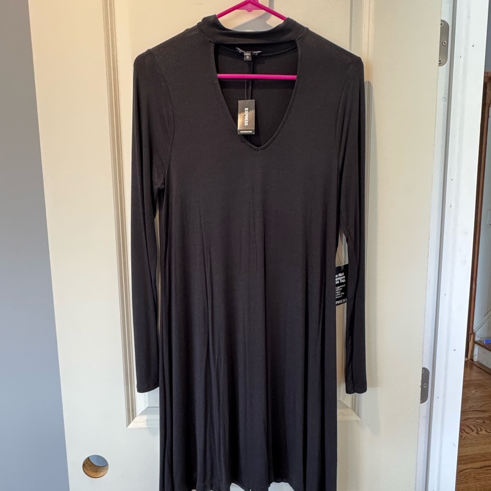 Express Black Long Sleeve Dress